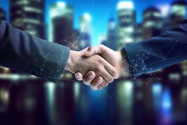 partnership business man shaking hands with effect digital network link 1124848 71908 - Phoenix Ground Transportation